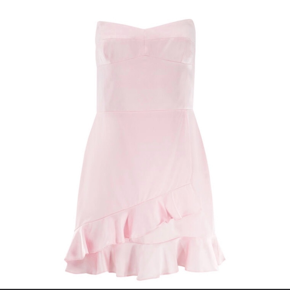 NWT - Amanda Uprichard Silk Strapless Minidress Color Lotus Or Pink. Size S